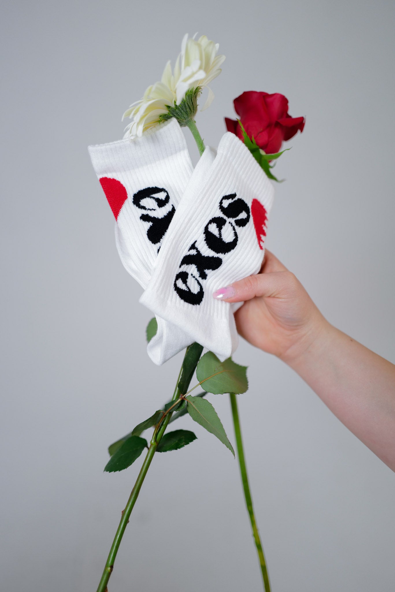 ramo de flores con calcetines