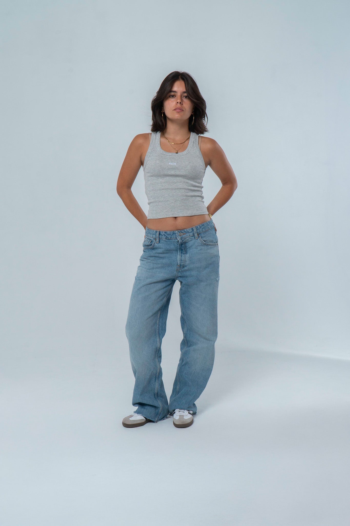 PREVENTA | Tank Top canalé (gris)